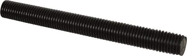 Value Collection - 1-8 UNC (Coarse), 6' Long, Medium Carbon Steel Threaded Rod - Black Oxide Finish, Right Hand Thread - Americas Industrial Supply