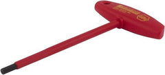 Wiha - 5mm Hex, T-Handle, Insulated Hex Key - 182mm OAL, Chrome Vanadium Molybdenum, Metric System of Measurement - Americas Industrial Supply