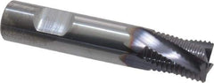 Niagara Cutter - 1/2" Diam, Fine Pitch, 5/8" LOC, 4 Flute Solid Carbide Corner Chamfer Roughing End Mill - TiAlN Finish, 2-1/2" OAL, 1/2" Shank Diam, Single End, Centercutting, 20° Helix - Americas Industrial Supply
