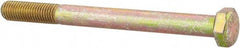 Value Collection - 5/16-24 UNF, 3-1/2" Length Under Head Hex Head Cap Screw - Partially Threaded, Grade 8 Alloy Steel, Zinc Yellow Dichromate Finish, 1/2" Hex - Americas Industrial Supply