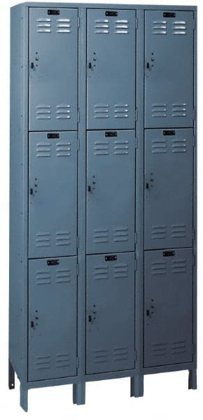Hallowell - 9 Door, 3 Tier, ValueMax Wardrobe Lockers - Americas Industrial Supply