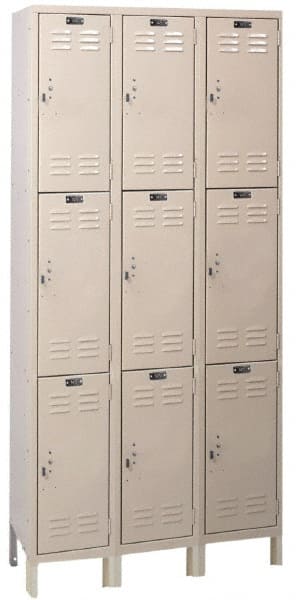 Hallowell - 9 Door, 3 Tier, ValueMax Wardrobe Lockers - Americas Industrial Supply