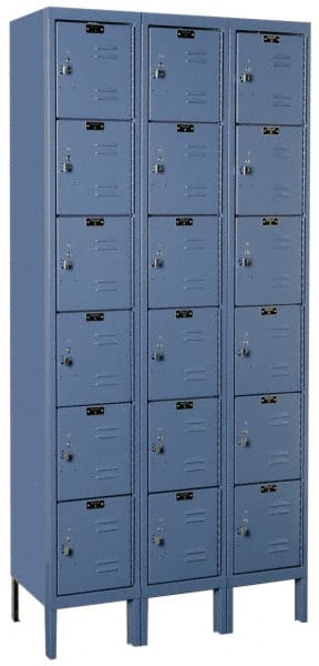 Hallowell - 18 Door, 6 Tier, Premium Box Lockers - Americas Industrial Supply