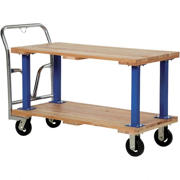 Vestil - 1,600 Lb Capacity Hardwood Platform Truck - Hardwood Deck, 24" OAW - Americas Industrial Supply
