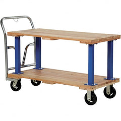 Vestil - 1,600 Lb Capacity Hardwood Platform Truck - Hardwood Deck, 24" OAW - Americas Industrial Supply