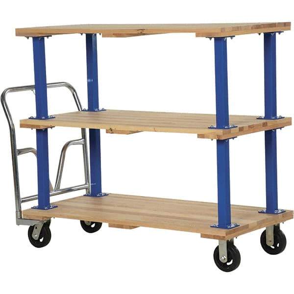 Vestil - 1,600 Lb Capacity Hardwood Platform Truck - Hardwood Deck, 27" OAW - Americas Industrial Supply