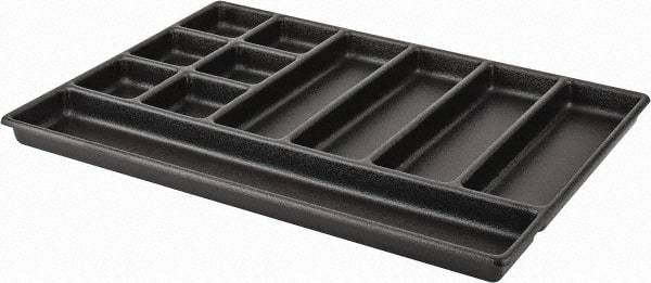 Kennedy - Tool Box Durable ABS Plastic Organizer - 23" Wide x 16-1/2" Deep x 2" High, Black, For 27" Wide Roller Cabinets - Americas Industrial Supply