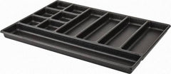 Kennedy - Tool Box Durable ABS Plastic Organizer - 23" Wide x 16-1/2" Deep x 2" High, Black, For 27" Wide Roller Cabinets - Americas Industrial Supply