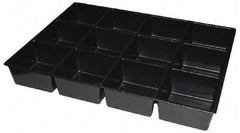 Kennedy - Tool Box Durable ABS Plastic Organizer - 23" Wide x 16-1/2" Deep x 4" High, Black, For 27" Wide Roller Cabinets - Americas Industrial Supply
