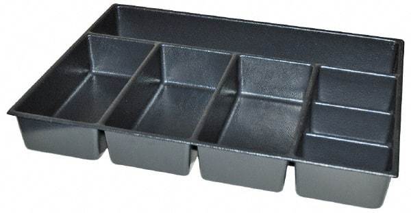 Kennedy - Tool Box Durable ABS Plastic Organizer - 23" Wide x 16-1/2" Deep x 4" High, Black, For 27" Wide Roller Cabinets - Americas Industrial Supply
