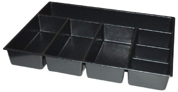Kennedy - Tool Box Durable ABS Plastic Organizer - 25" Wide x 18-1/2" Deep x 4" High, Black, For 29" Wide Roller Cabinets - Americas Industrial Supply