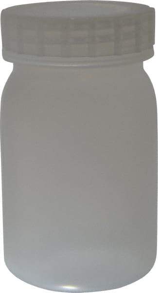 Bel-Art - 16 oz Wide-Mouth Bottle - Polypropylene, Translucent, 5.3" High x 3.2" Diam, 3/4" Cap - Americas Industrial Supply