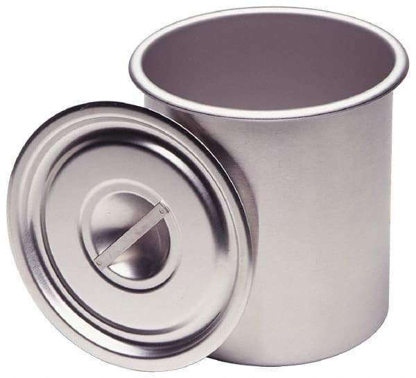 VOLLRATH - Round, Chrome Stainless Steel Food Storage Container - 10.9" High x 9" Wide - Americas Industrial Supply