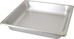VOLLRATH - Rectangular, Chrome Stainless Steel Food Pan - 2-1/2" High x 12.8" Wide x 13.9" Long - Americas Industrial Supply