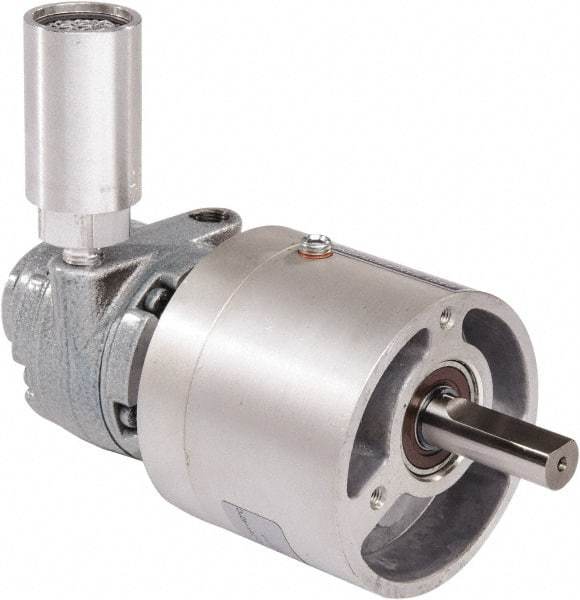 Gast - 0.32 hp Reversible Face Air Actuated Motor - 15:1 Gear Ratio, 350 Max RPM, 1.38" Shaft Length, 1/2" Shaft Diam - Americas Industrial Supply