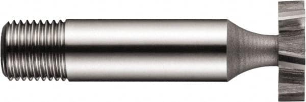 DORMER - 3/4" Diam x 5/32" Face Width, High Speed Steel, 6 Teeth, Shank Connection Woodruff Keyseat Cutter - Uncoated, 1/2" Shank, Staggered Teeth, ANSI 506 - Americas Industrial Supply