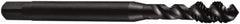 DORMER - 5/8-11 UNC 4 Flute 2B Bottoming Spiral Flute Tap - Cobalt, Oxide Finish, 102mm OAL, Right Hand Flute, Right Hand Thread, Series E023 - Americas Industrial Supply