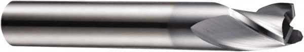 DORMER - 4.5mm Diam, 5mm LOC, 3 Flute Solid Carbide Keyway End Mill - Spiral Flute, AlCrN Finish, 6mm Shank Diam, 54mm OAL, 30° Helix, Centercutting - Americas Industrial Supply