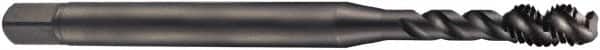 DORMER - 7/16-20 UNF 3 Flute 2B Bottoming Spiral Flute Tap - Cobalt, Oxide Finish, 100mm OAL, Right Hand Flute, Right Hand Thread, Series EX31 - Americas Industrial Supply