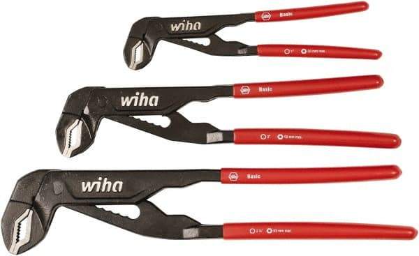 Wiha - 3 Piece Insulated Plier Set - Comes in Box - Americas Industrial Supply