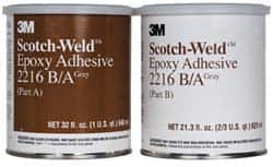 3M - 32 oz Can Two Part Epoxy - 90 min Working Time, 3,200 psi Shear Strength, Series 2216 - Americas Industrial Supply