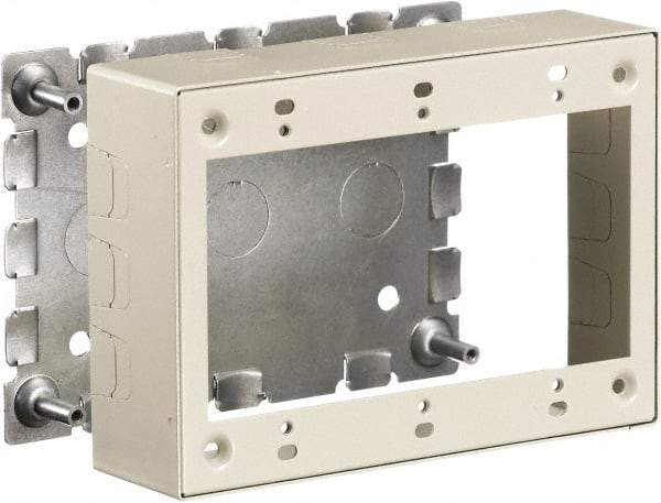Hubbell Wiring Device-Kellems - 6.45 Inch Long x 1-3/4 Inch Wide x 4.54 Inch High, Rectangular Raceway Box - Ivory, For Use with HBL500 Series Raceways and HBL750 Series Raceways - Americas Industrial Supply