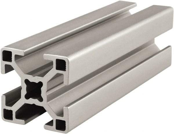 80/20 Inc. - 4 Meters Long x 30 mm Wide x 30 mm Deep, T-Slotted Aluminum Extrusion - Clear Anodized Finish - Americas Industrial Supply