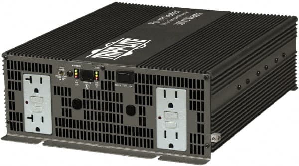 Tripp-Lite - 4 Connection, 12 VDC Input, 120 VAC Output, 6,000 Peak Wattage, Surface Mount Power Inverter - 10-1/2" Wide x 4" Deep x 4" High, 3,000 Watt Continuous Output Power, Fan Cooled - Americas Industrial Supply
