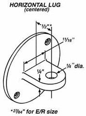 Mahr - Centered Vertical Lug Drop Indicator Back - Use with AGD Group 4 Series E/R - Americas Industrial Supply