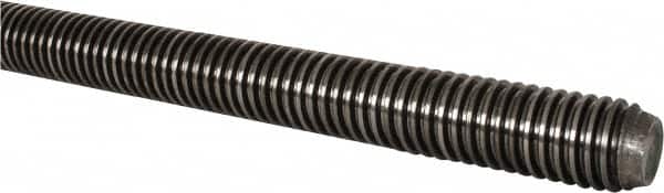 Value Collection - 1-1/2-6 UNC (Coarse), 6' Long, Alloy Steel Threaded Rod - Plain Finish, Right Hand Thread - Americas Industrial Supply