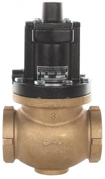 Magnatrol Valve - 3" Port, 2 Way, Bronze Solenoid Valve - Normally Open - Americas Industrial Supply