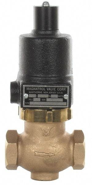 Magnatrol Valve - 1" Port, 2 Way, Bronze Solenoid Valve - Normally Open - Americas Industrial Supply
