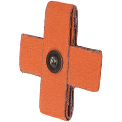 2″ × 2″ × 3/4″ Cross Pad 8-Ply 120 Grit 8-32 Eyelet Ceramic Alumina - Americas Industrial Supply