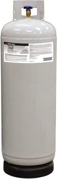 3M - 148.5 Lb Cylinder Clear Spray Adhesive - High Tack, 230°F Heat Resistance, Medium Strength Bond, Series FoamFast74 - Americas Industrial Supply