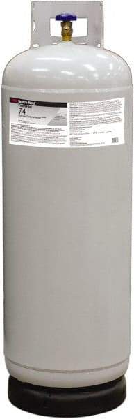 3M - 148.5 Lb Cylinder Orange Spray Adhesive - High Tack, 230°F Heat Resistance, Medium Strength Bond, Series FoamFast74 - Americas Industrial Supply