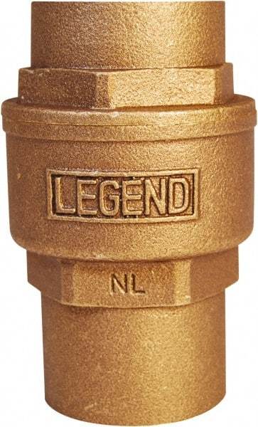 Legend Valve - 2" Lead Free Bronze Check Valve - Inline, C x C Sweat, 250 WOG - Americas Industrial Supply