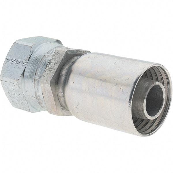 Parker - 1-5/16-12 Female JIC Steel Hydraulic Hose Female JIC 37° Swivel & Straight Fitting - -12 Hose Size, 3/4" Hose Diam - Americas Industrial Supply