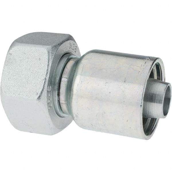Parker - Female Metric Steel Hydraulic Hose Swivel - -12 Hose Size, 3/4" Hose Diam - Americas Industrial Supply