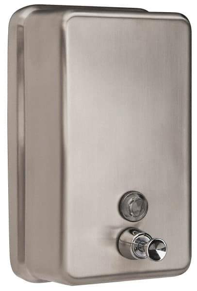 PRO-SOURCE - 40 oz Liquid Hand Soap Dispenser - Stainless Steel, Hanging, Chrome - Americas Industrial Supply