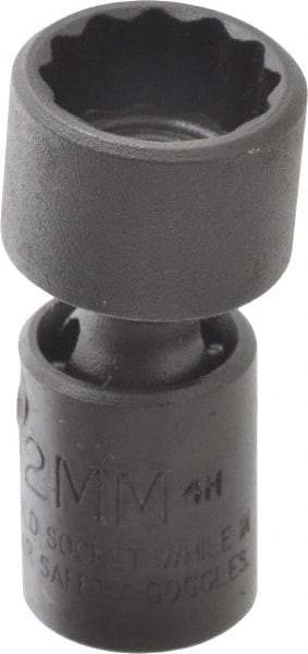 Proto - 1/4" Drive 12mm Standard Universal Impact Socket - 12 Points, 1-19/32" OAL - Americas Industrial Supply