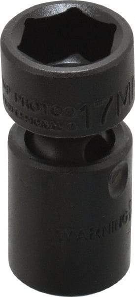 Proto - 3/8" Drive 17mm Standard Universal Impact Socket - 6 Points, 2-3/32" OAL - Americas Industrial Supply