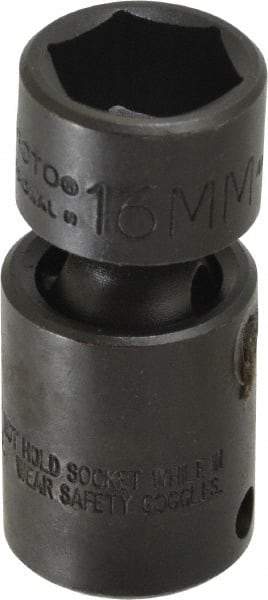Proto - 3/8" Drive 18mm Standard Universal Impact Socket - 6 Points, 2-3/32" OAL - Americas Industrial Supply