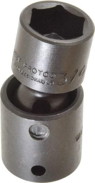 Proto - 1/2" Drive 3/4" Standard Universal Impact Socket - 6 Points, 2-19/32" OAL - Americas Industrial Supply