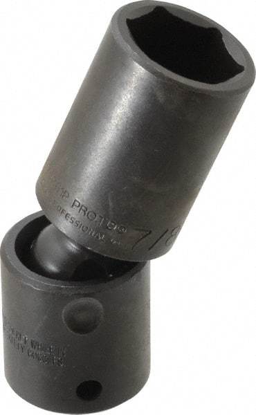Proto - 1/2" Drive 7/8" Deep Universal Impact Socket - 6 Points, 3-1/2" OAL - Americas Industrial Supply