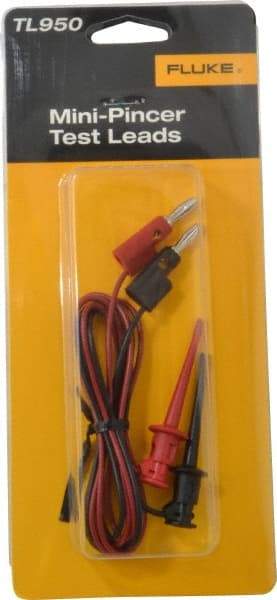 Fluke - Black/Red Electrical Test Equipment Leads Set - Use with All Models - Americas Industrial Supply