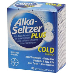 Medique - Original Flavor Alka Seltzer Tablets - Cold & Allergy Relief - Americas Industrial Supply