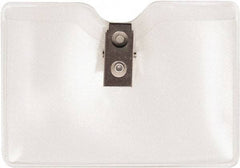 ADVANTUS - Clip-On Badge Holder - Clear - Americas Industrial Supply