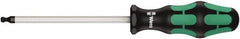 Wera - 1.5mm Hex Ball End Driver - 4" Bade Length, Ergonomic Cushion Grip Handle, 130mm OAL - Americas Industrial Supply