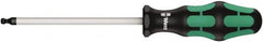 Wera - 3/8" Hex Ball End Driver - 6" Bade Length, Ergonomic Cushion Grip Handle, 262mm OAL - Americas Industrial Supply
