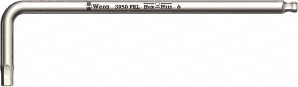 Wera - 3/8" Hex, Long Arm, Hex Key - 224mm OAL, Inch System of Measurement - Americas Industrial Supply